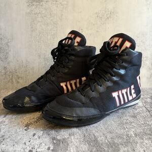 Title Bout Champ Exploit Boxing Shoes Size 5.5 Black Red Martial Arts